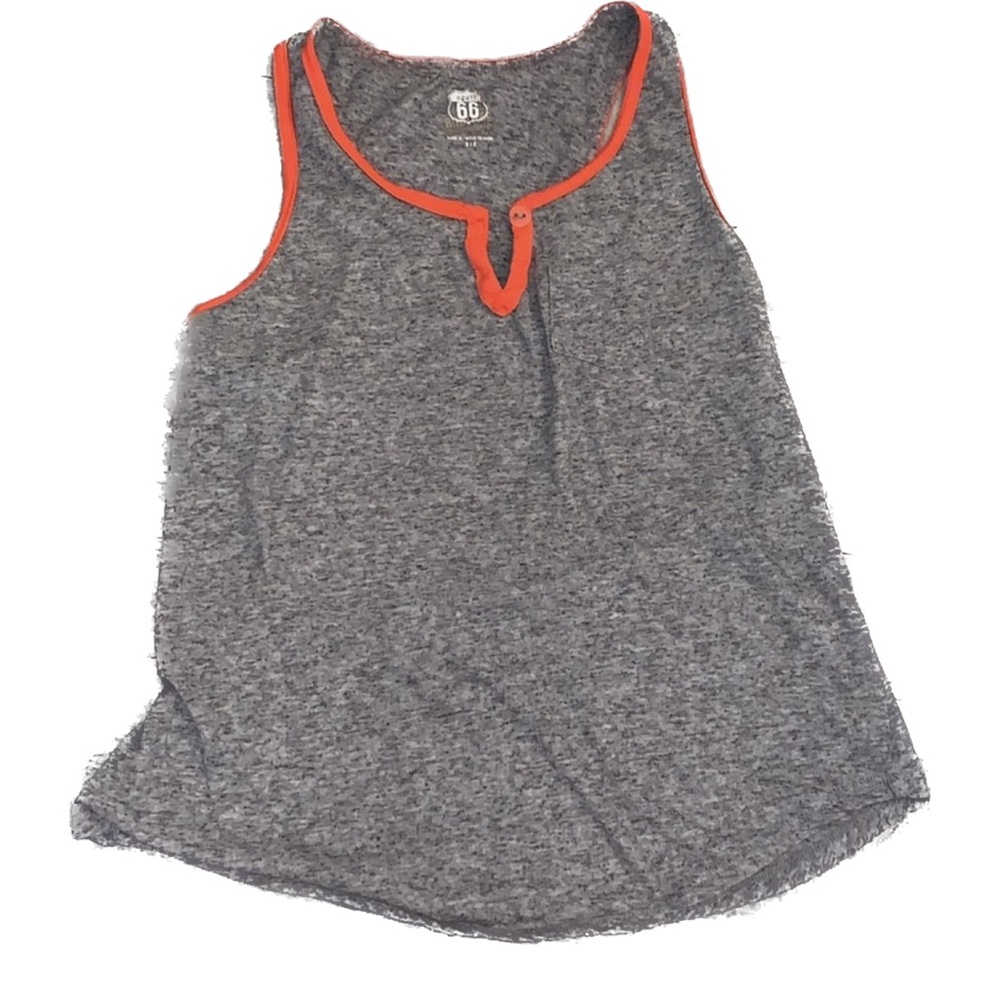 Grey Route 66 Tank Top